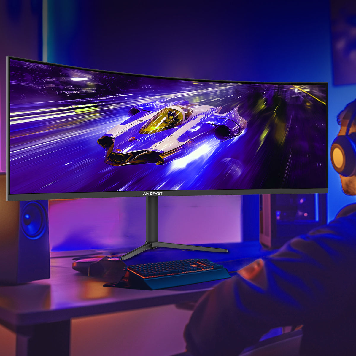 AMZG49C7U, 49" Super Ultrawide Curved Gaming Monitor DQHD 5120x1440 120Hz