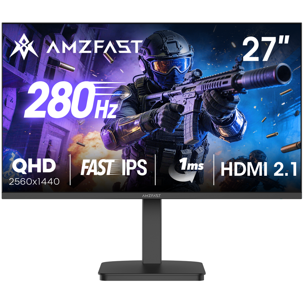 AMZG27F5Q Pro, 27" Gaming Monitor 280Hz WQHD 3440x1440p 280Hz