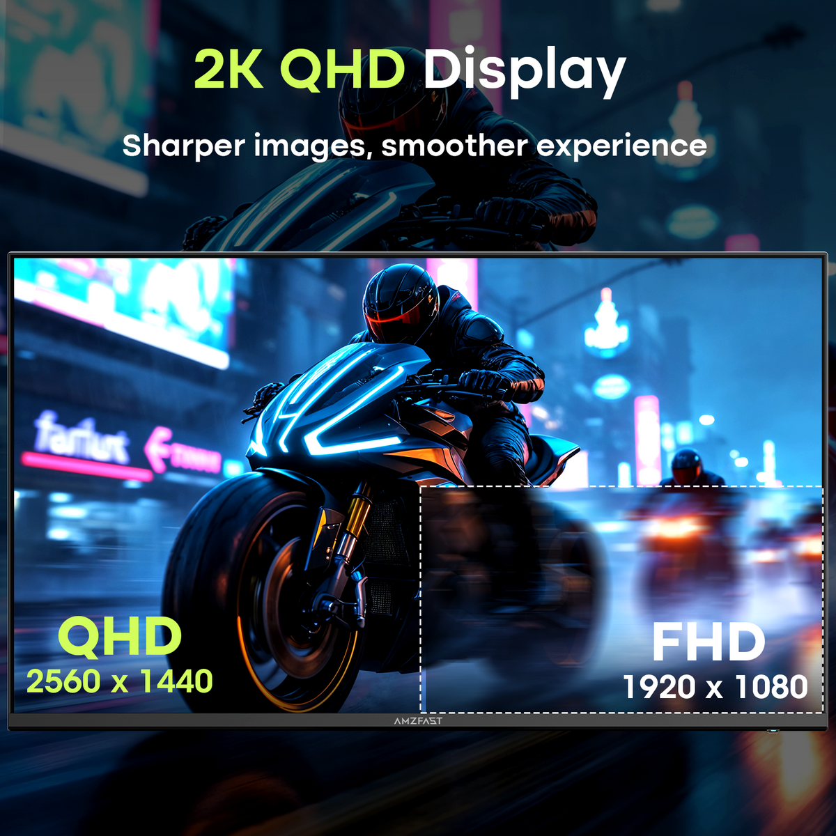AMZG27F5Q, 27" Gaming Monitor QHD 2560x1440p 200Hz