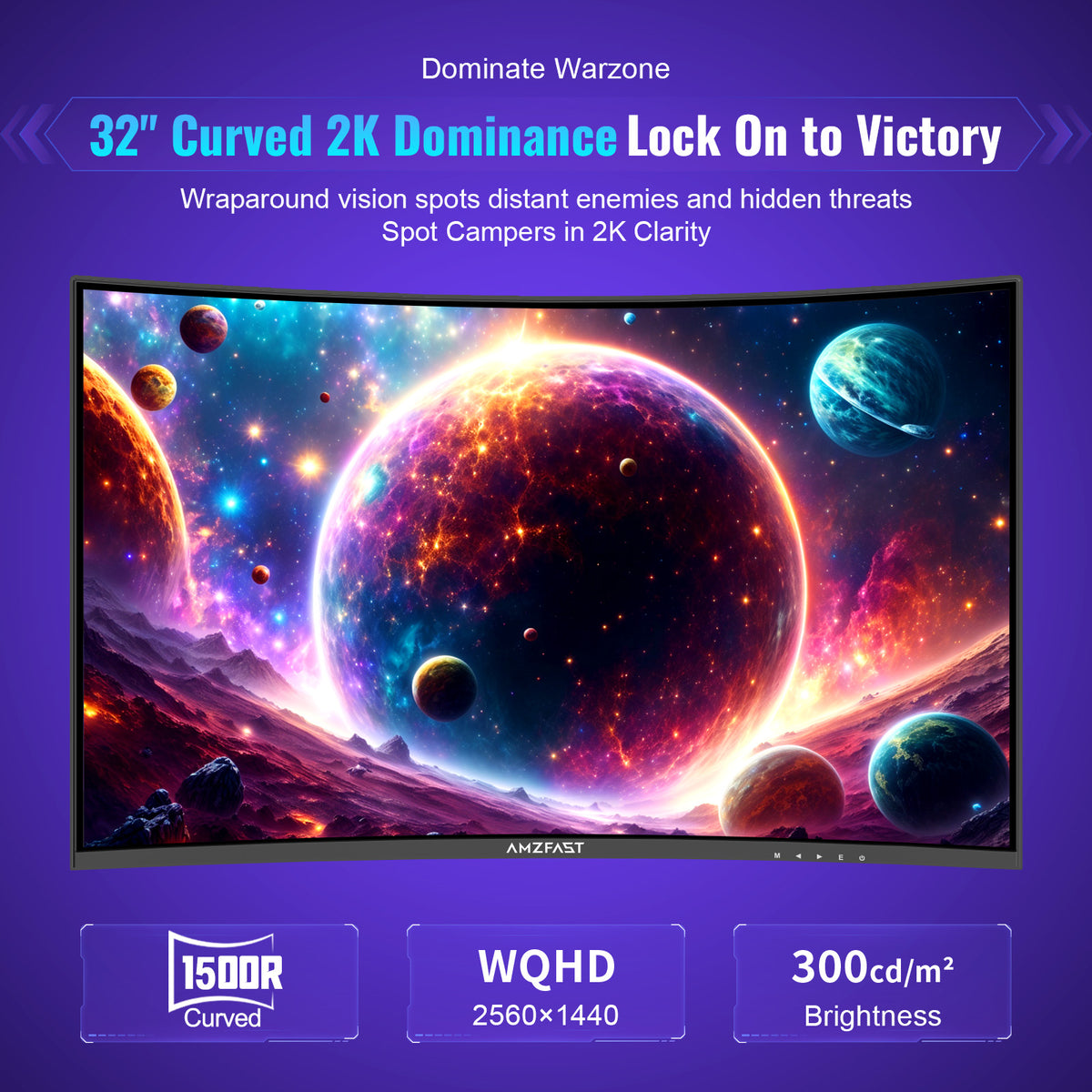 AMZG32C3Q, 32" Curved Gaming Monitor 180Hz QHD