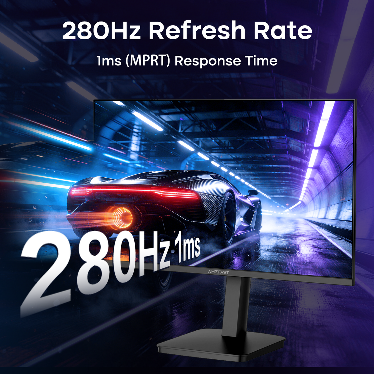 AMZG27F5Q Pro, 27" Gaming Monitor 280Hz WQHD 3440x1440p 280Hz