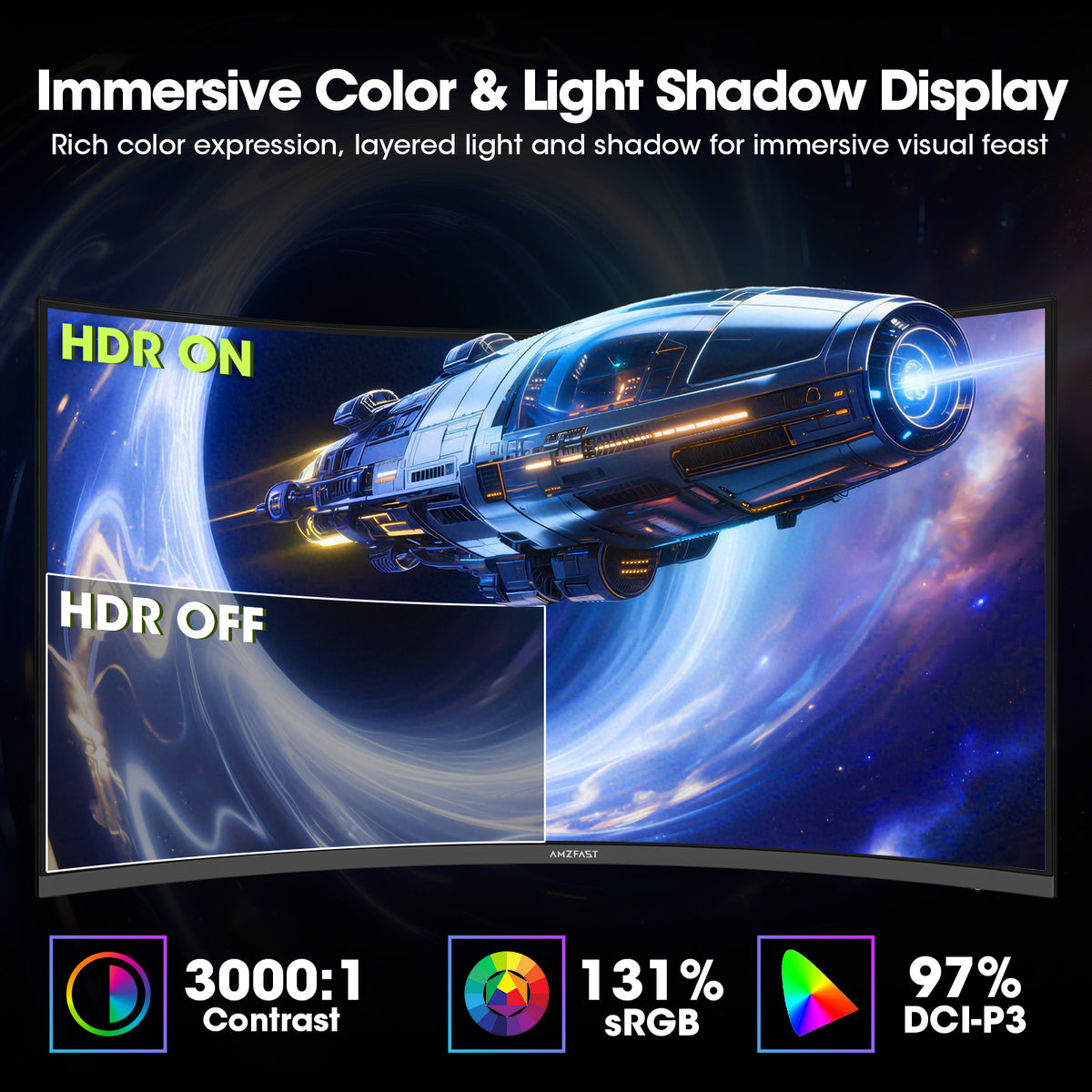 AMZG32C3U, 32" Curved Gaming Monitor 4K 3840x2160p 120Hz