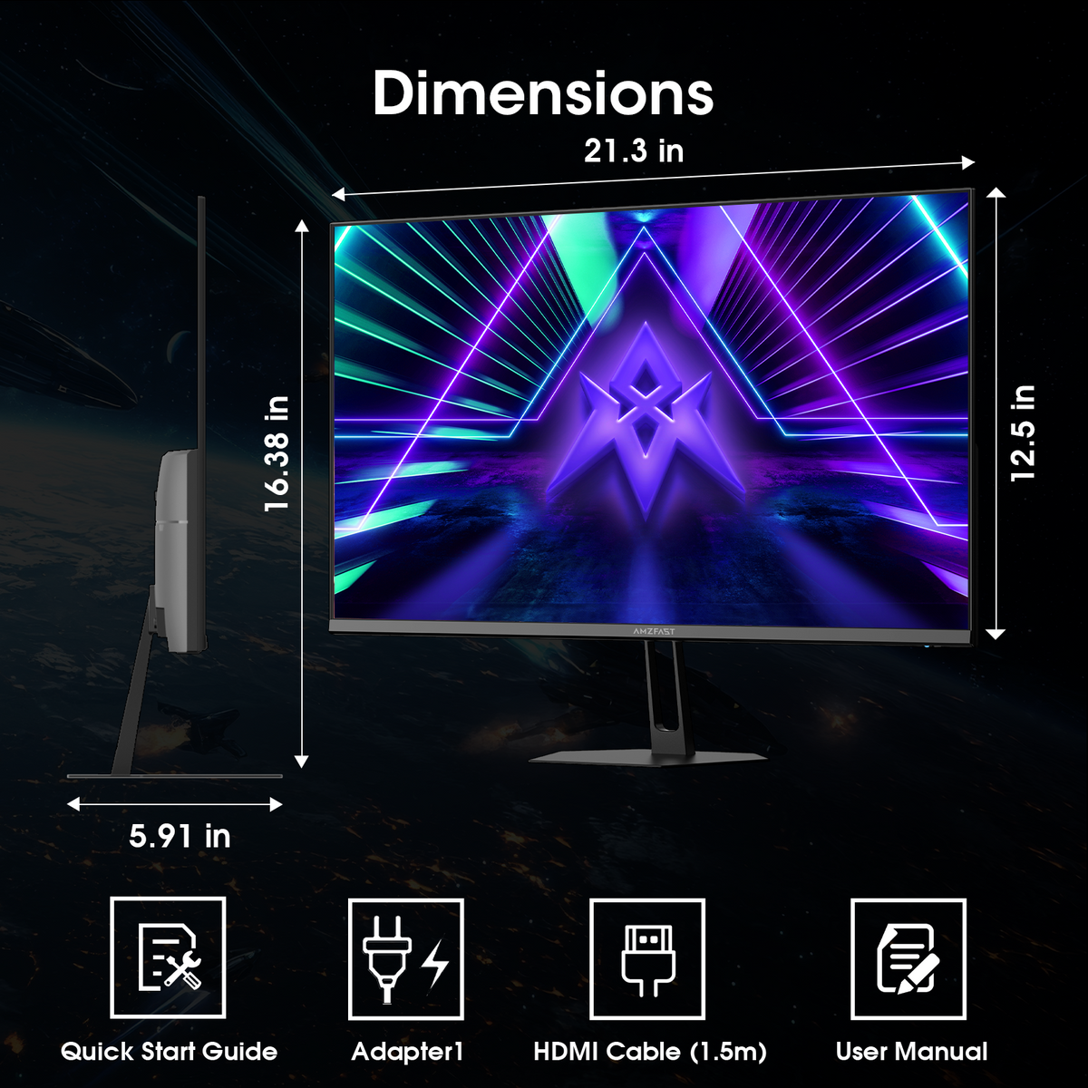 AMZG24X1, 24" Gaming Monitor FHD 200Hz