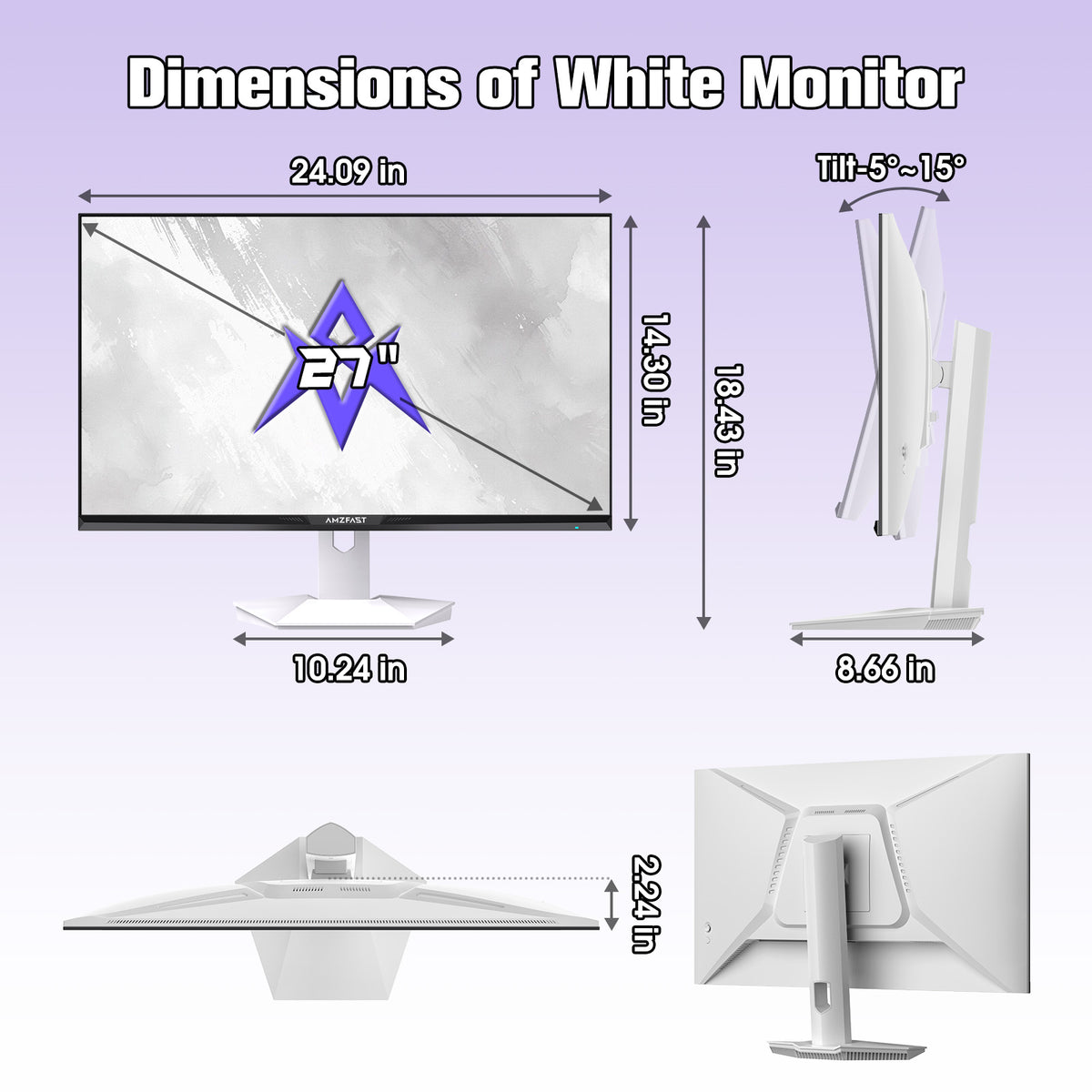 AMZG27F6Q, 27" Gaming Monitor QHD 2560x1440p 200Hz