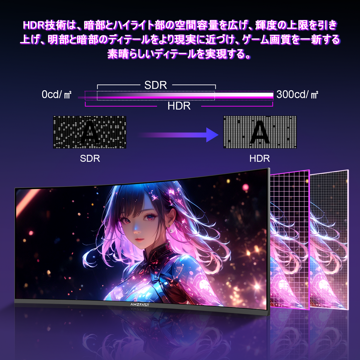 AMZG34C5Q Pro - 34inch Curved Gaming Monitor 240Hz UWQHD