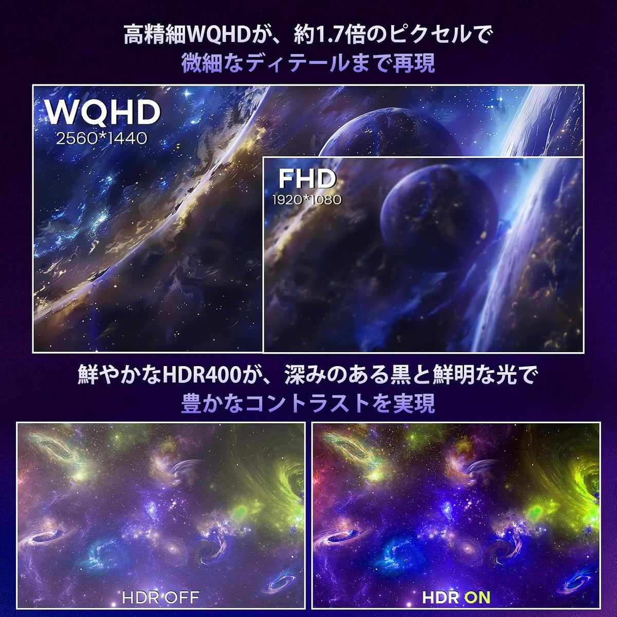 AMZG27F5Q Pro - 27インチ 280Hz ゲーミングモニター WQHD