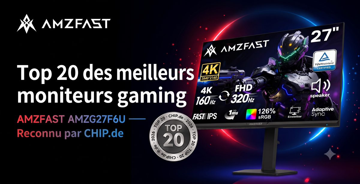 L'AMZFAST AMZG27F6U classé dans le Top 20 des meilleurs moniteurs gaming par CHIP.de