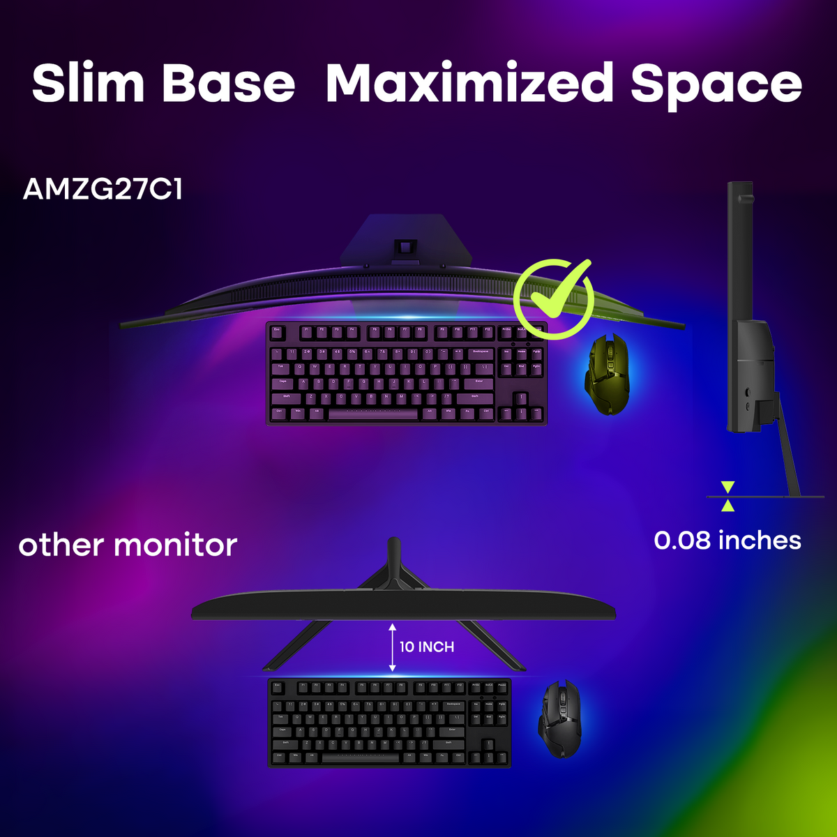 AMZG27C1 Pro, 27" Curved Gaming Monitor FHD 240Hz
