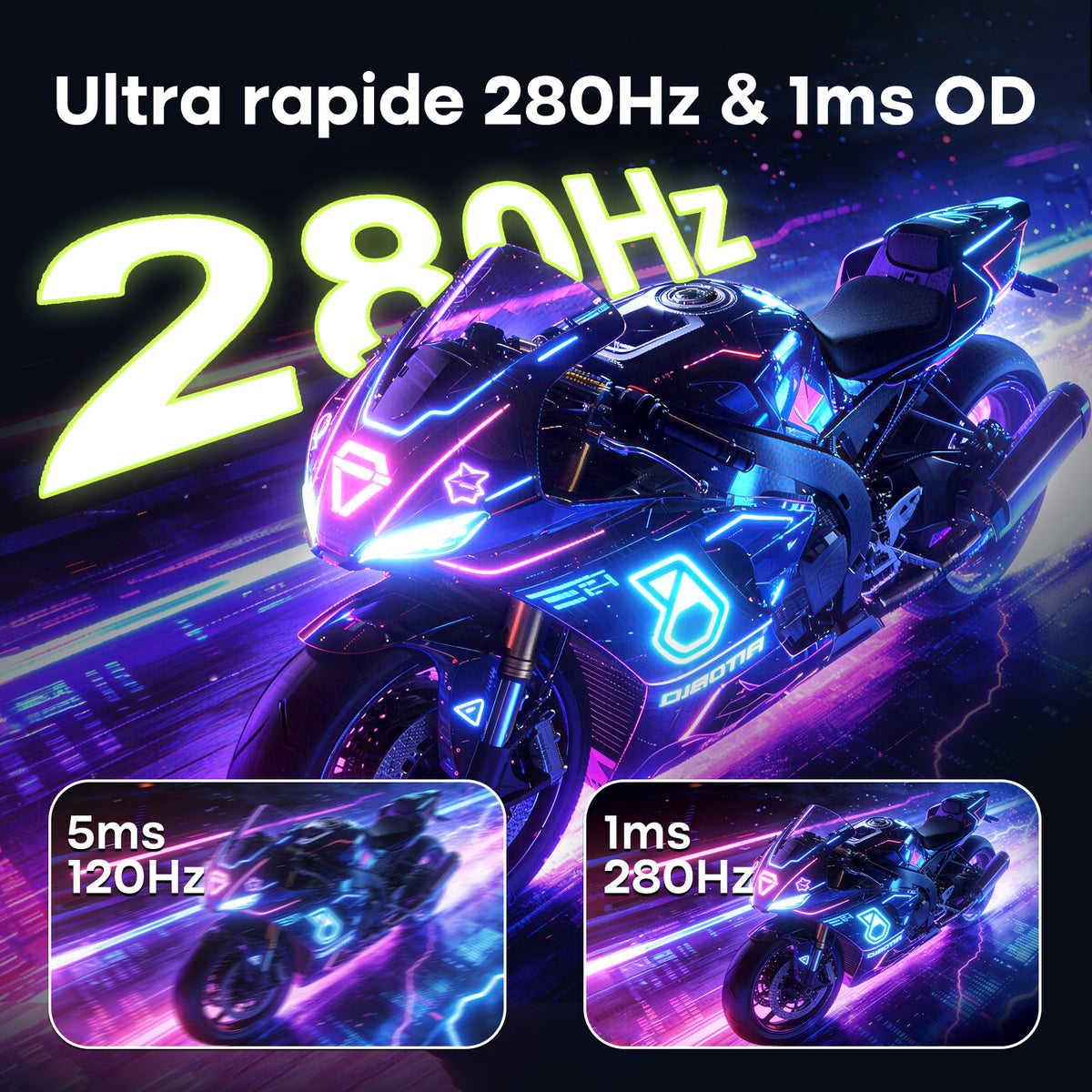 AMZG27C1Q Pro-280, 27" Curved Gaming Monitor QHD 2560x1440 280Hz
