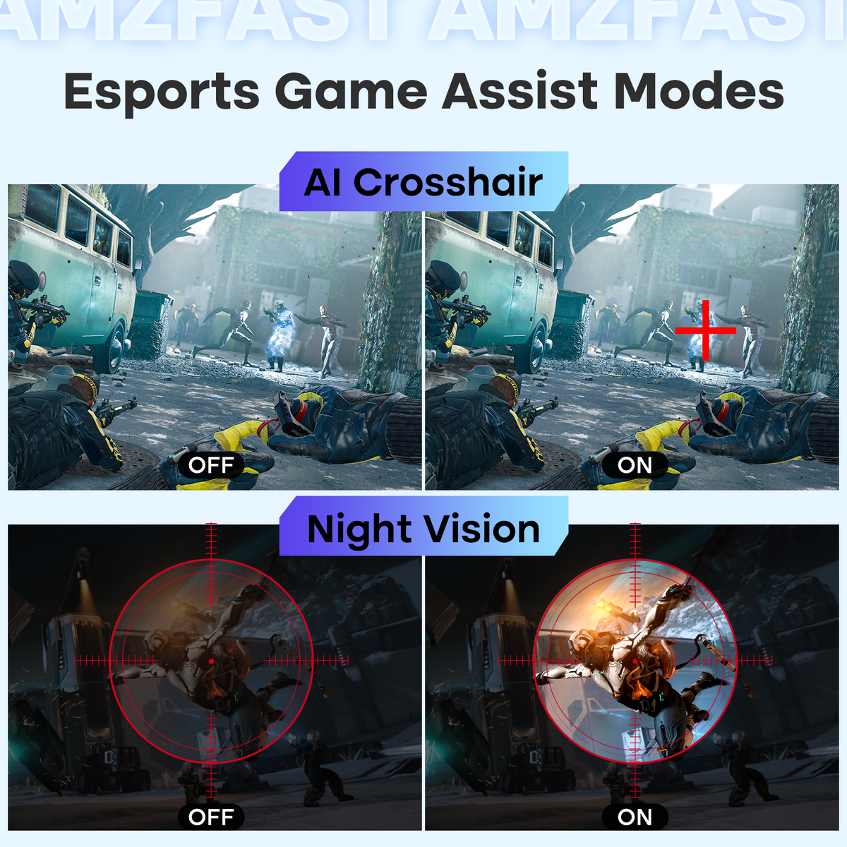 AMZG24F6Q, 24" Gaming Monitor QHD 2560x1440p 180Hz