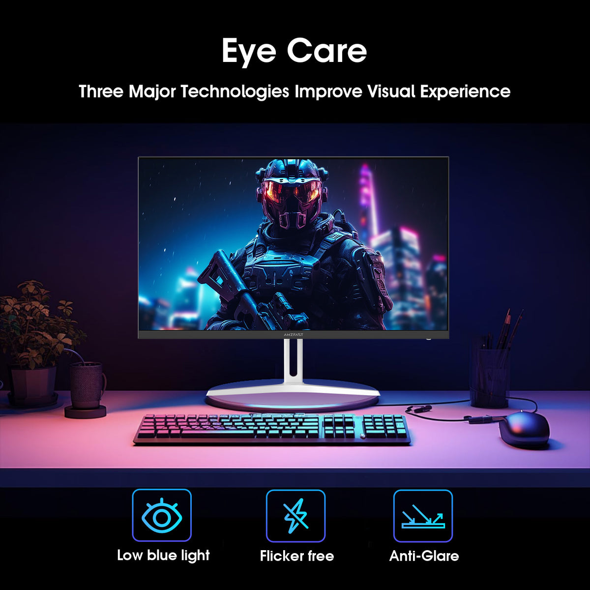 AMZG24X1W, 24" White Gaming Monitor FHD 200Hz