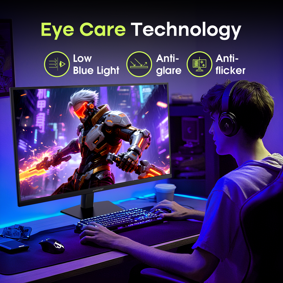 AMZG27F5Q, 27" Gaming Monitor QHD 2560x1440p 200Hz