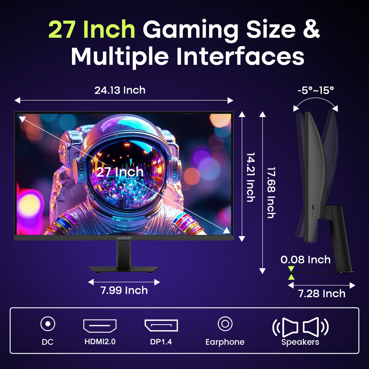 AMZG27F5 Pro, 27" Gaming Monitor FHD 240Hz
