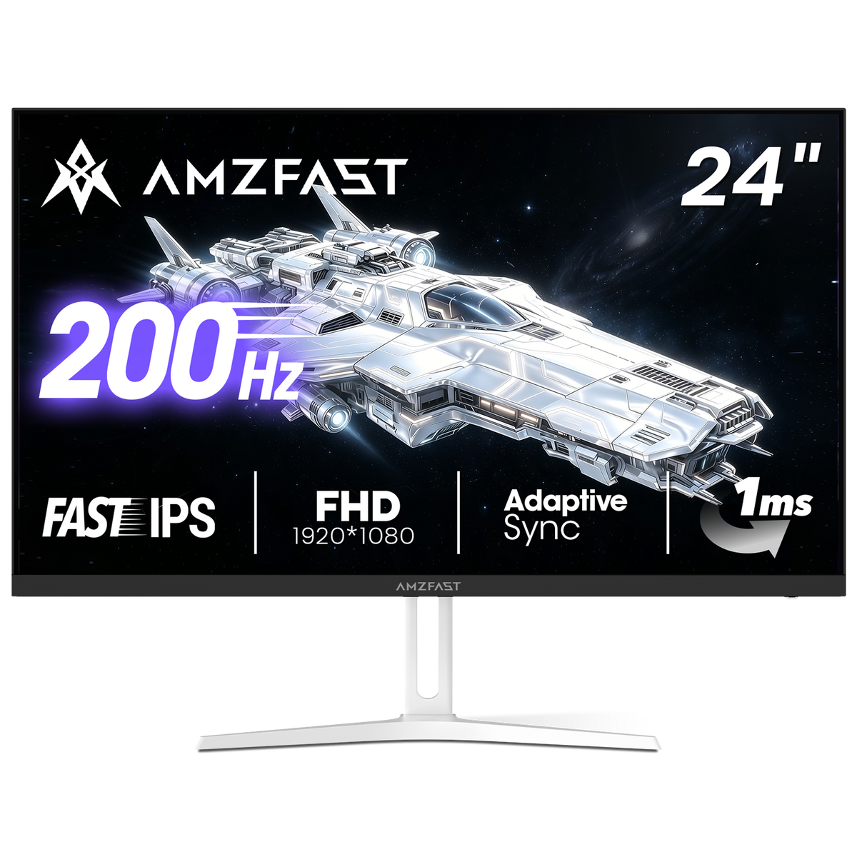 AMZG24X1W, 24" White Gaming Monitor 200Hz FHD