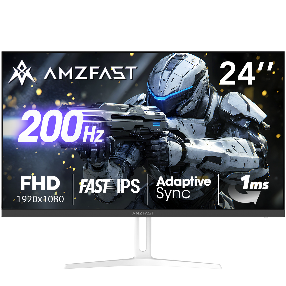 AMZG24X1W, 24" White Gaming Monitor FHD 200Hz