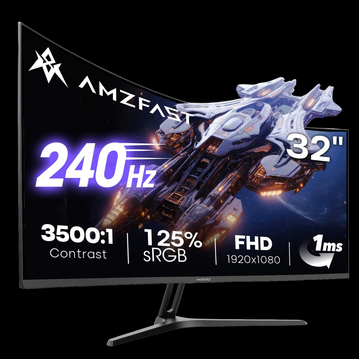 AMZG32C1F, 32" Curved Gaming Monitor 240Hz FHD