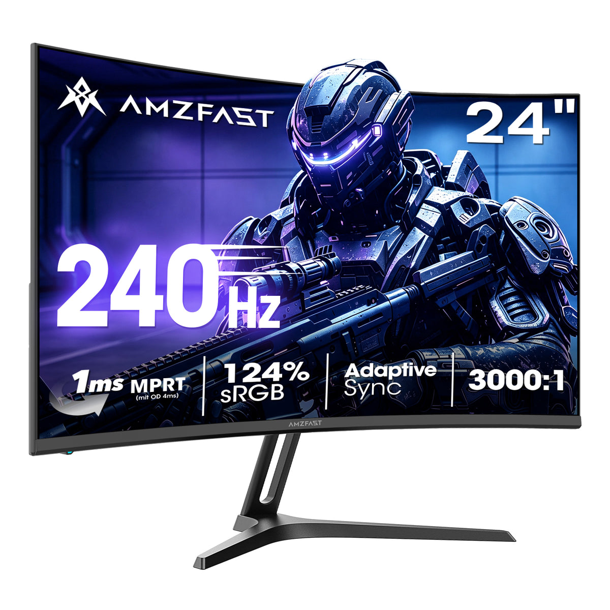 AMZG24C1 Pro, 24" Curved Gaming Monitor 240Hz FHD