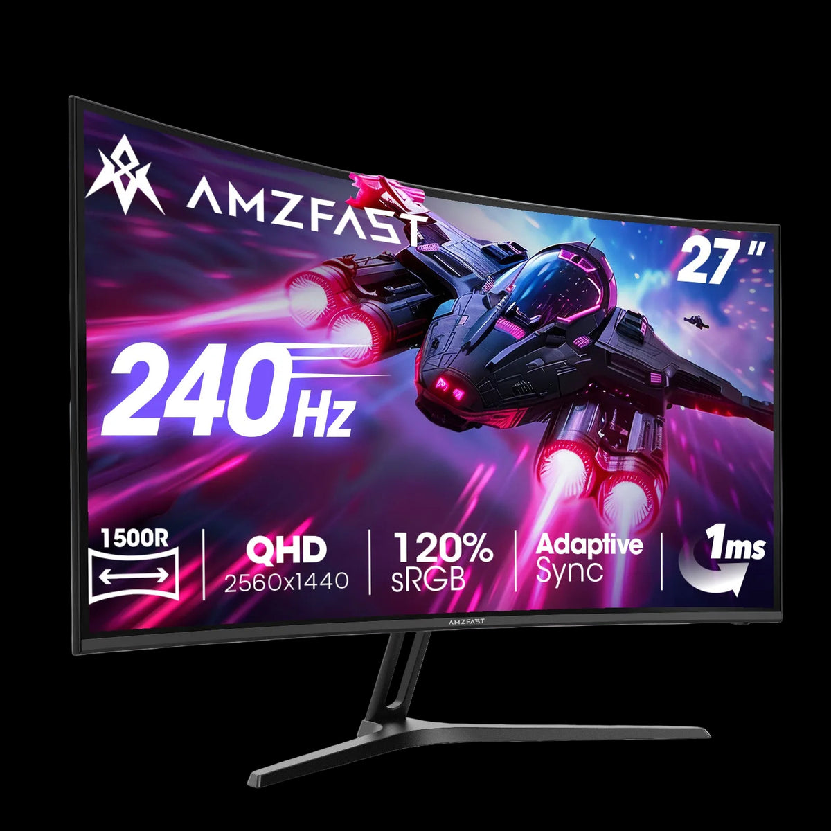 AMZG27C1QPro, 27" Curved Gaming Monitor 240Hz WQHD