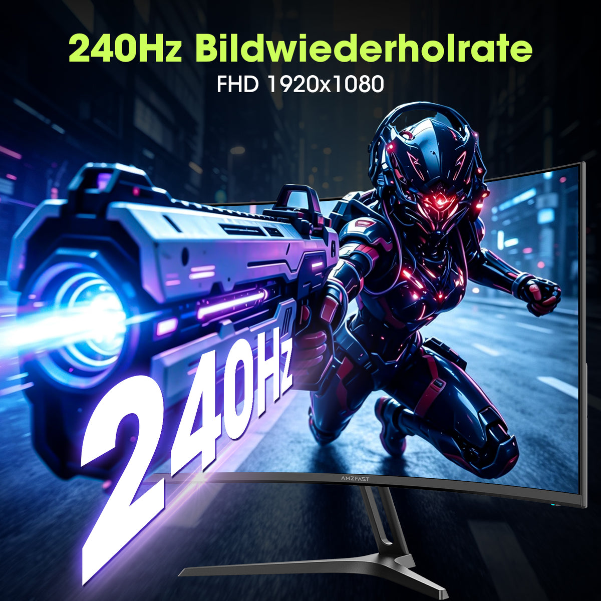 AMZG24C1 Pro, 24" Curved Gaming Monitor 240Hz FHD