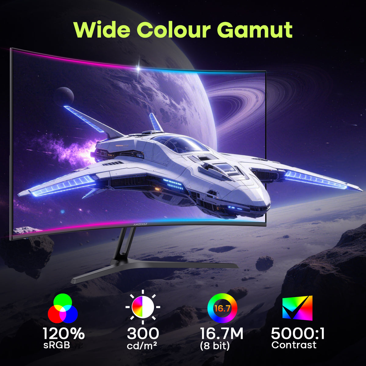 AMZG27C1Q, 27 Zoll Curved Gaming Monitor 180Hz QHD
